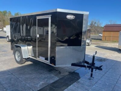 Diamond Cargo 5x10 SA Trailer - Black, Ramp, Side Door - Image 10