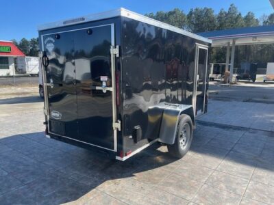 Diamond Cargo 5x10 SA Trailer - Black, Ramp, Side Door - Image 7