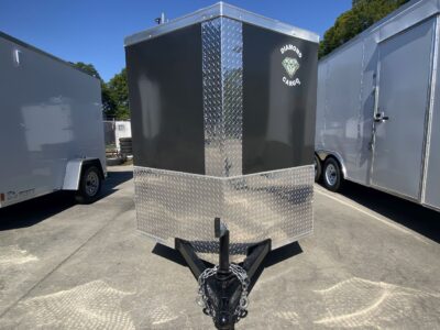 Diamond Cargo 5x10 SA Trailer - Charcoal Grey, Ramp, Side Door - Image 7