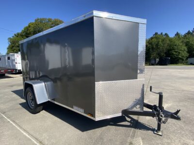 Diamond Cargo 5x10 SA Trailer - Charcoal Grey, Ramp, Side Door - Image 6