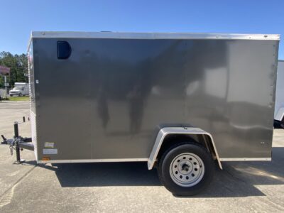 Diamond Cargo 5x10 SA Trailer - Charcoal Grey, Ramp, Side Door - Image 3