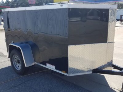 Diamond Cargo 5x8 SA Trailer - Black, Barn Doors, Stab Jacks, One Piece Aluminum Roof - Image 13