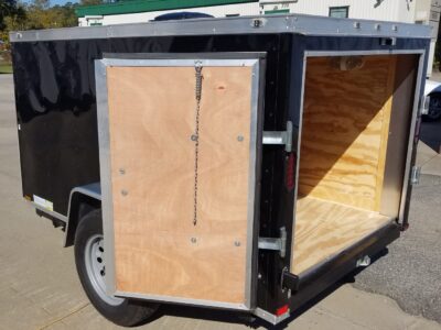 Diamond Cargo 5x8 SA Trailer - Black, Barn Doors, Stab Jacks, One Piece Aluminum Roof - Image 5