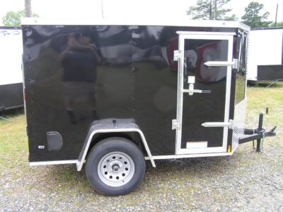 Diamond Cargo 5x8 SA Trailer - Black, Ramp, Side Door - Image 2