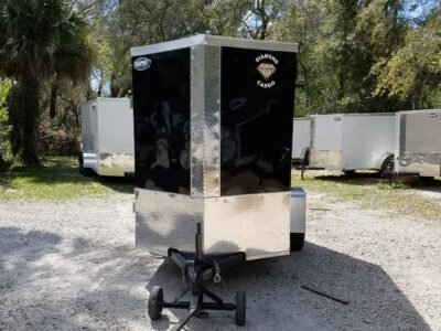 Diamond Cargo 5x8 SA Trailer - Black, Ramp, Side Door, Extra Height - Image 16