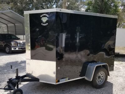 Diamond Cargo 5x8 SA Trailer - Black, Ramp, Side Door, Extra Height - Image 3