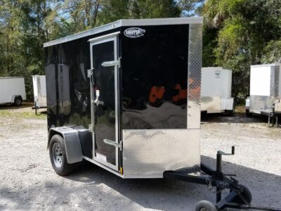 Diamond Cargo 5x8 SA Trailer - Black, Ramp, Side Door, Extra Height - Image 15