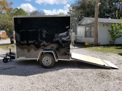 Diamond Cargo 5x8 SA Trailer - Black, Ramp, Side Door, Extra Height - Image 4