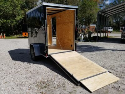Diamond Cargo 5x8 SA Trailer - Black, Ramp, Side Door, Extra Height - Image 6