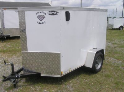 Diamond Cargo 5x8 SA Trailer - White, Ramp, Side Door, Insulated - Image 14