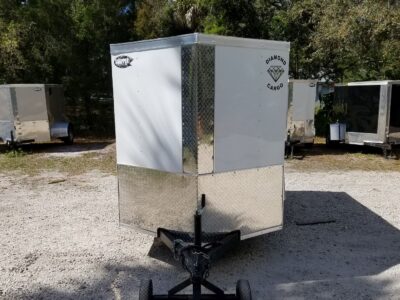 Diamond Cargo 5x8 SA Trailer - White, Ramp, Insulated - Image 2