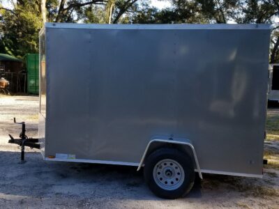Diamond Cargo 6x10 SA Trailer - Pewter, Ramp, Side Door, Extra Height, Insulated - Image 5