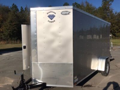 Diamond Cargo 6x12 SA Trailer - Beige, Ramp, Side Door, Extra Height - Image 2