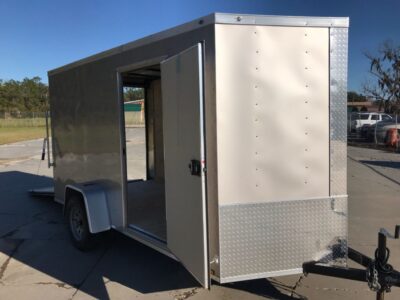 Diamond Cargo 6x12 SA Trailer - Beige, Ramp, Side Door, Extra Height - Image 13
