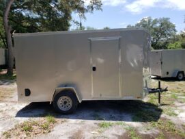 Diamond Cargo 6x12 SA Trailer - Beige, Ramp, Side Door, Extra Height, Insulated