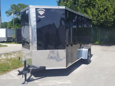 Diamond Cargo 6x12 SA Trailer - Black, Barn Doors, Side Door, Extra Height, Insulated - Image 12