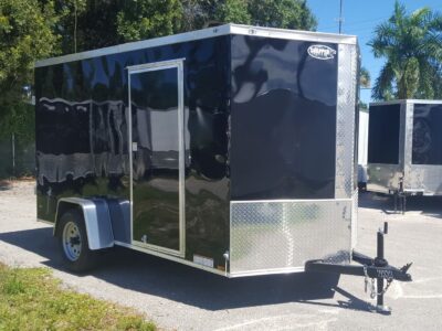 Diamond Cargo 6x12 SA Trailer - Black, Barn Doors, Side Door, Extra Height, Insulated - Image 11