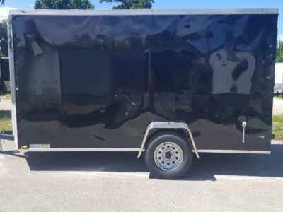 Diamond Cargo 6x12 SA Trailer - Black, Barn Doors, Side Door, Extra Height, Insulated - Image 9