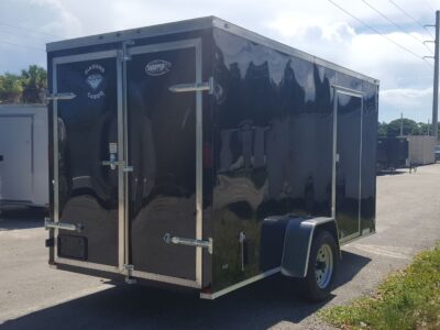 Diamond Cargo 6x12 SA Trailer - Black, Barn Doors, Side Door, Extra Height, Insulated - Image 5