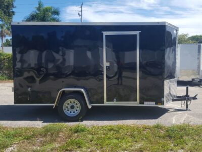 Diamond Cargo 6x12 SA Trailer - Black, Barn Doors, Side Door, Extra Height, Insulated - Image 3