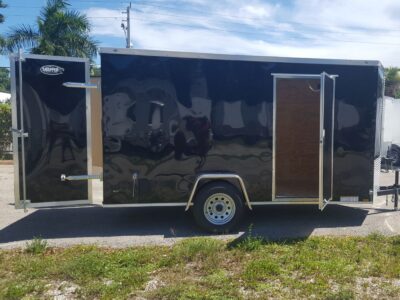 Diamond Cargo 6x12 SA Trailer - Black, Barn Doors, Side Door, Extra Height, Insulated - Image 2
