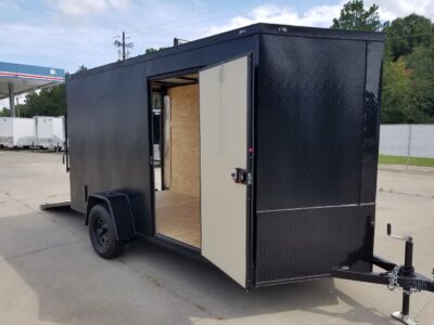 Diamond Cargo 6x12 SA Trailer - Embossed Black, Ramp, Side Door, Extra Height, Blackout - Image 14