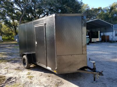 Diamond Cargo 6x12 SA Trailer - Black, Ramp, Side Door, Blackout, Embossed - Image 16