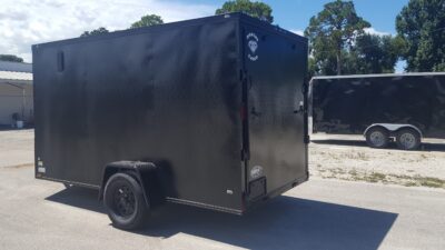 Diamond Cargo 6x12 SA Trailer - Black, Ramp, Side Door, Extra Height, Blackout - Image 4