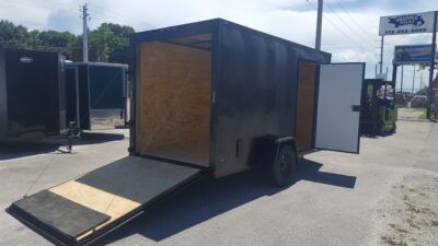 Diamond Cargo 6x12 SA Trailer - Black, Ramp, Side Door, Extra Height, Blackout - Image 7