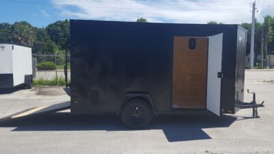 Diamond Cargo 6x12 SA Trailer - Black, Ramp, Side Door, Extra Height, Blackout - Image 9