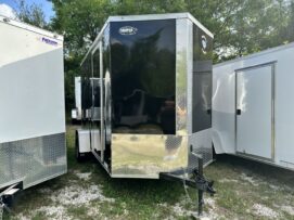 Diamond Cargo 6x12 SA Trailer - Black, Ramp, Side Door, Extra Height