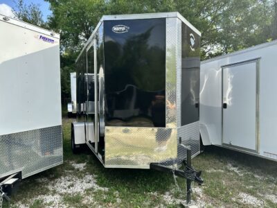Diamond Cargo 6x12 SA Trailer - Black, Ramp, Side Door, Extra Height
