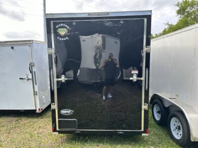 Diamond Cargo 6x12 SA Trailer - Black, Ramp, Side Door, Extra Height - Image 5