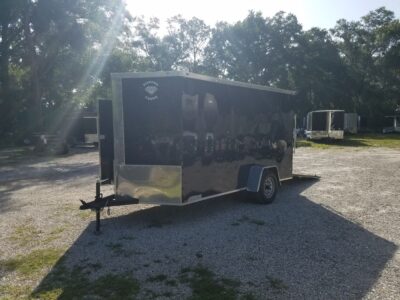 Diamond Cargo 6x12 SA Trailer - Black, Ramp, Side Door, Extra Height - Image 2