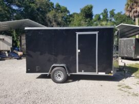 Diamond Cargo 6x12 SA Trailer - Black, Ramp, Side Door, Extra Height
