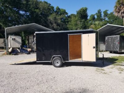 Diamond Cargo 6x12 SA Trailer - Black, Ramp, Side Door, Extra Height, Insulation - Image 2