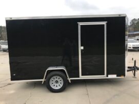 Diamond Cargo 6x12 SA Trailer - Black, Ramp, Side Door, Extra Height, Insulation