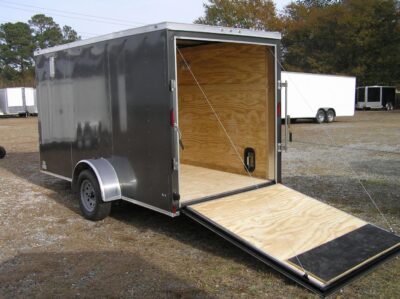 Diamond Cargo 6x12 SA Trailer - Grey, Ramp, Side Door, Extra Height, Insulated - Image 4