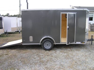Diamond Cargo 6x12 SA Trailer - Grey, Ramp, Side Door, Extra Height, Insulated - Image 10