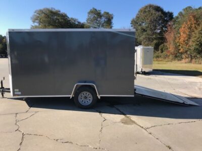 Diamond Cargo 6x12 SA Trailer - Charcoal Grey, Ramp, Side Door, Extra Height - Image 3