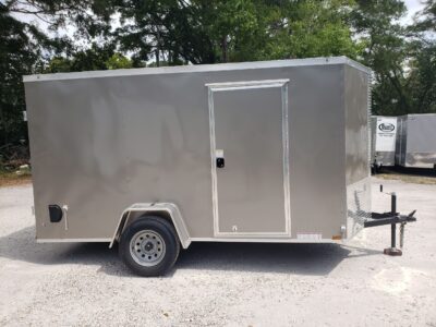 Diamond Cargo 6x12 SA Trailer - Pewter, Barn Doors, Side Door, Extra Height, Insulated - Image 4