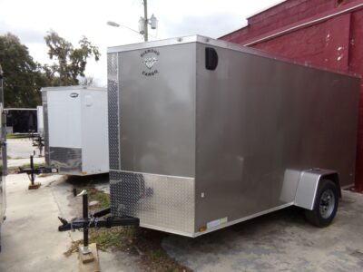 Diamond Cargo 6x12 SA Trailer - Pewter, Ramp, Side Door, Extra Height - Image 4