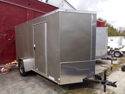 Diamond Cargo 6x12 SA Trailer - Pewter, Ramp, Side Door, Extra Height - Image 3