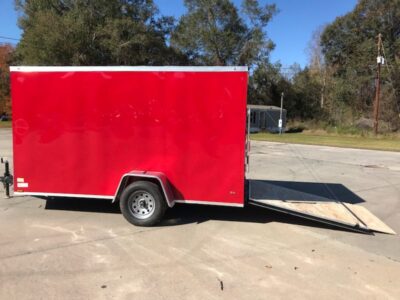 Diamond Cargo 6x12 SA Trailer - Red, Ramp, Side Door, Extra Height - Image 4