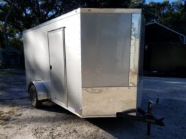 Diamond Cargo 6x12 SA Trailer - Silver Frost, Ramp, Side Door, Extra Height, Insulated