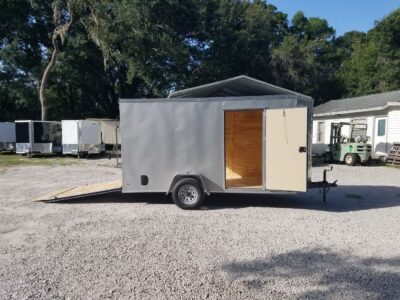 Diamond Cargo 6x12 SA Trailer - Silver Frost, Ramp, Side Door, Extra Height - Image 2