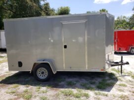 Diamond Cargo 6x12 SA Trailer - Silver Frost, Ramp, Side Door, Extra Height, Therma Ceiling