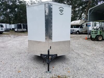 Diamond Cargo 6x12 SA Trailer - White, Barn Doors, Side Door, Extra Height - Image 16