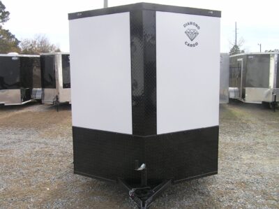 Diamond Cargo 6x12 SA Trailer - White, Ramp, Side Door, Blackout, Embossed - Image 12