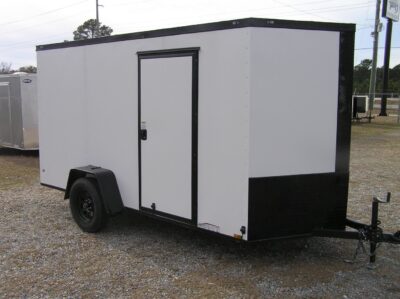 Diamond Cargo 6x12 SA Trailer - White, Ramp, Side Door, Blackout, Embossed - Image 11